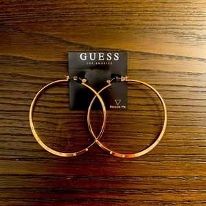 NEW Guess gold hoop earrings.